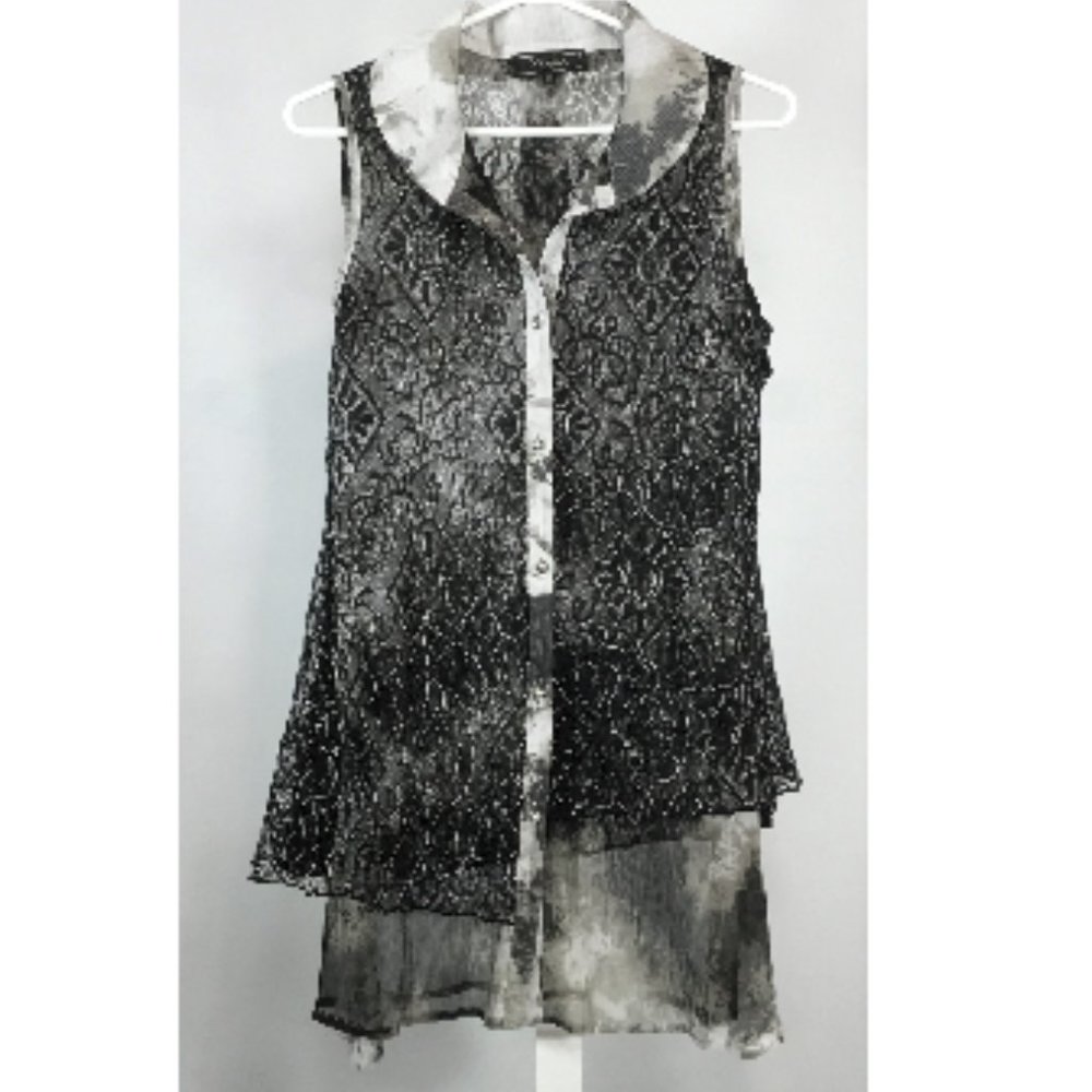 Minkas Lace Asymmetrical Blouse (like new)
